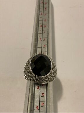 Sterling silver black onyx ring